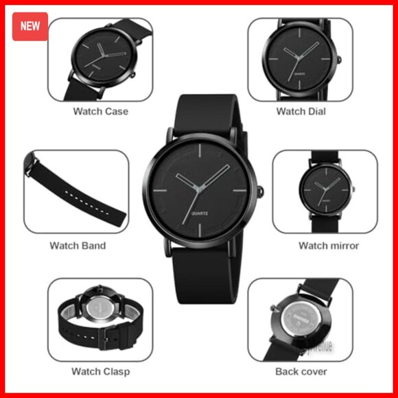 Unisex Quartz Watch Waterproof Silicone Band Minimalist Design main image 6